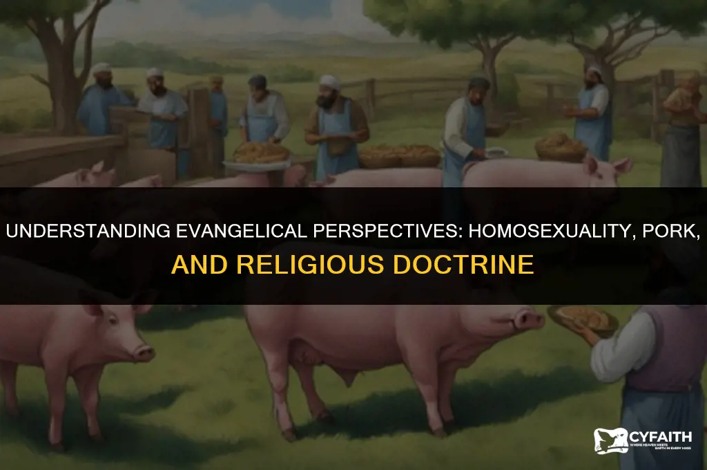 why are evangelicals against homosexuality and not pork
