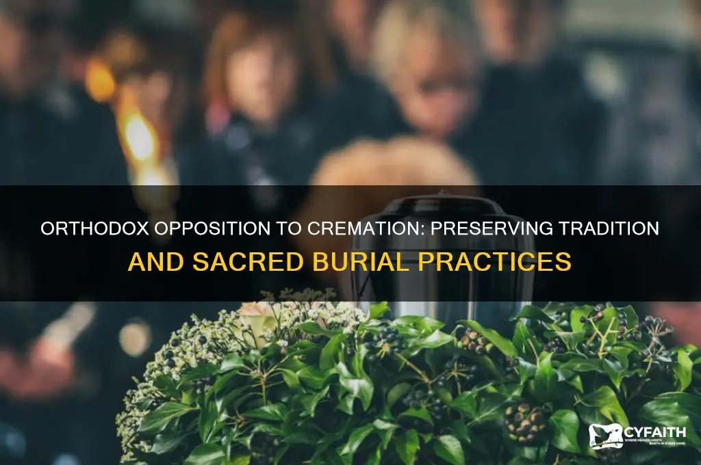 why are orthodox against cremation