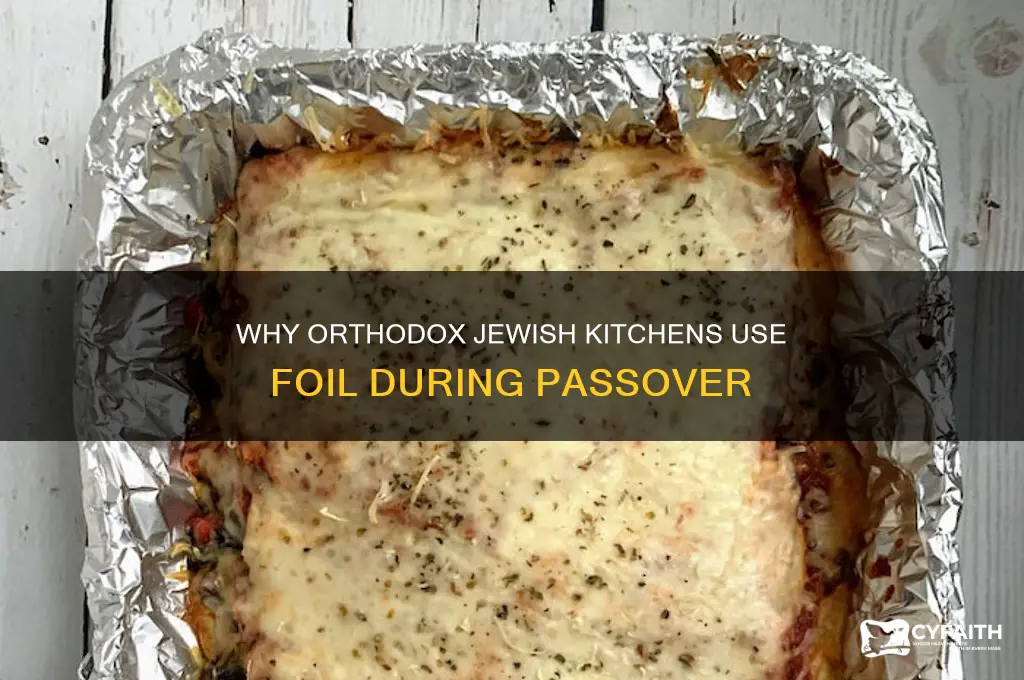 why are orthodox jewish kitchens covered in foil