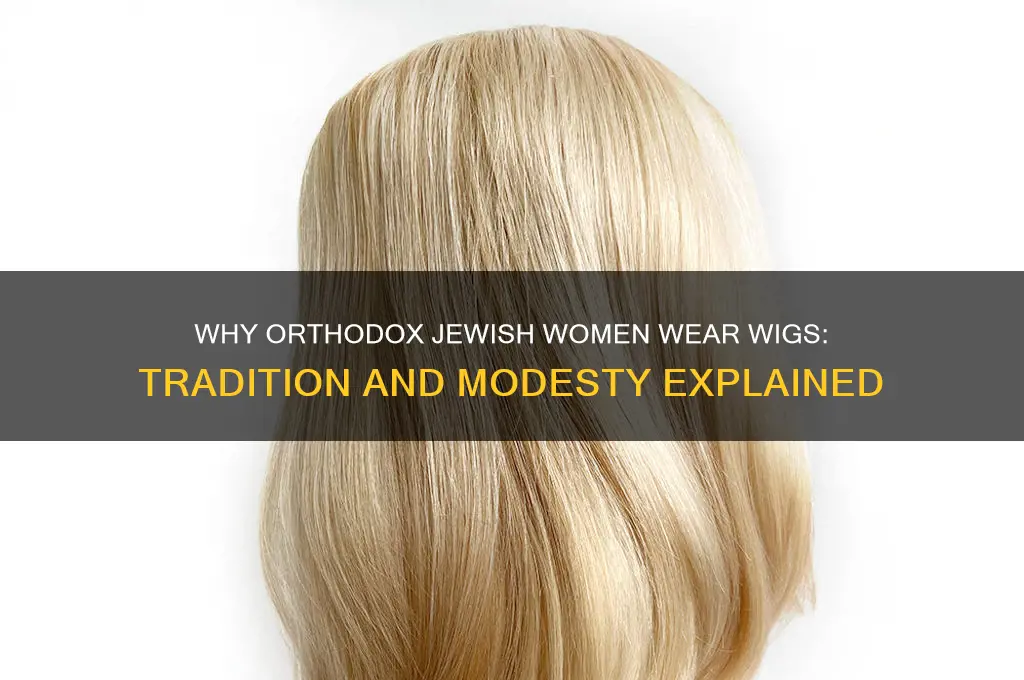 why are orthodox jewish wo an wear wig