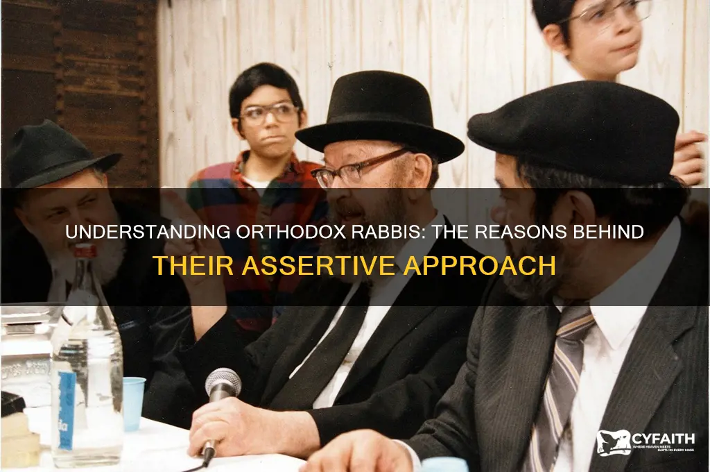 why are orthodox so rabbi so pushy