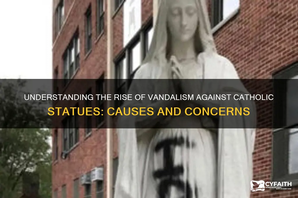 why are people vadalizing catholic staues