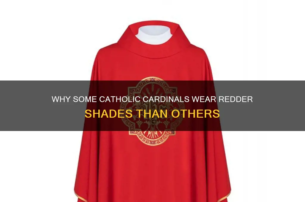 why are some catholic cardinals redder than others