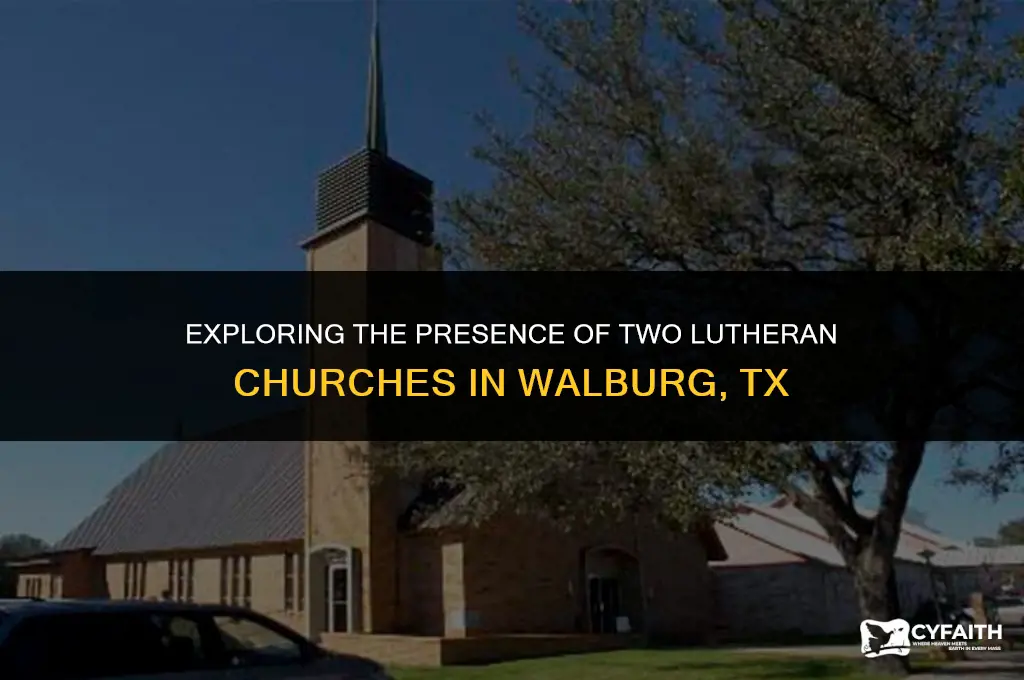 why are there two lutheran churches in walburg tx