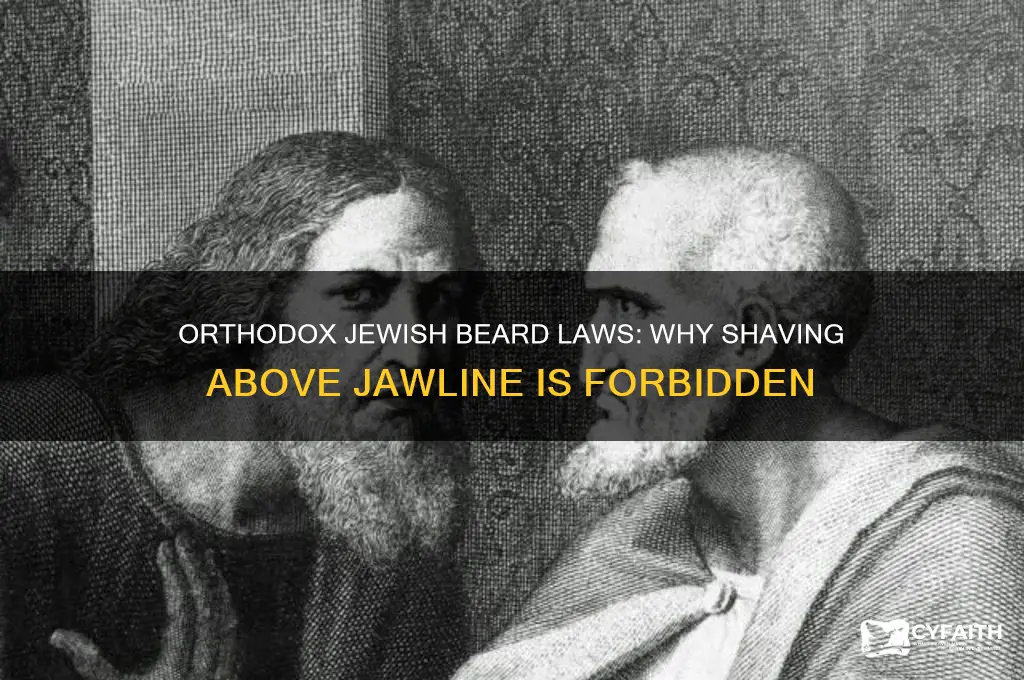 why can t orthodox jews shave above the jawline