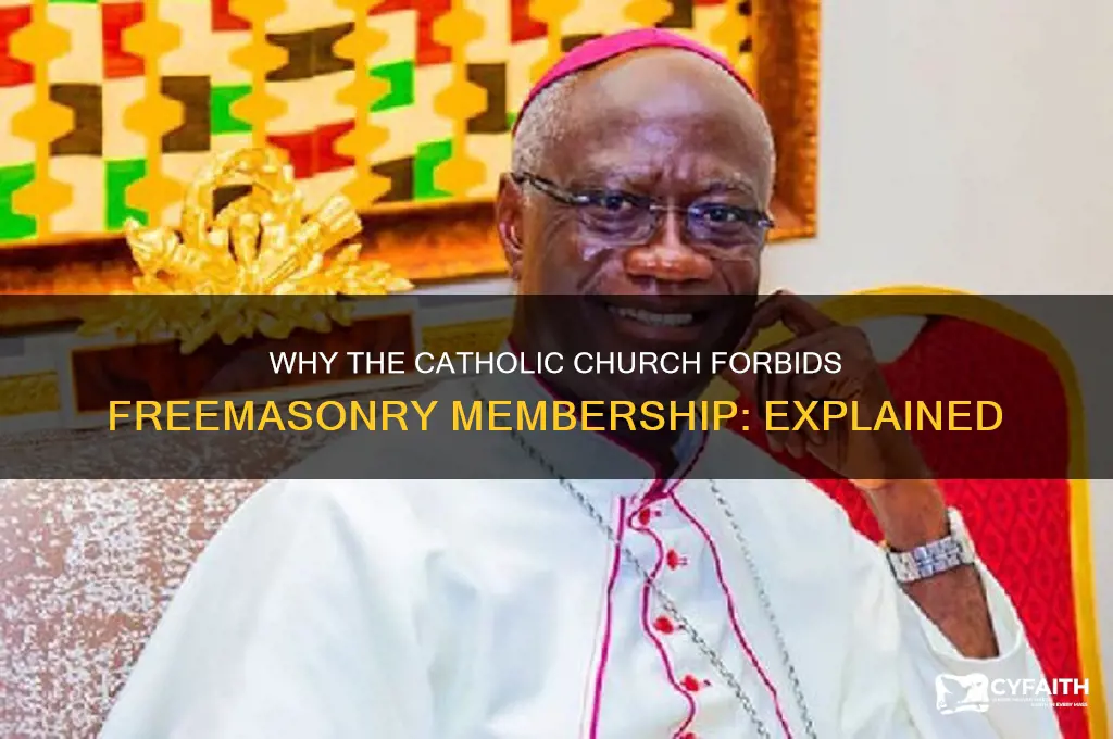 why cant catholics join freemasons