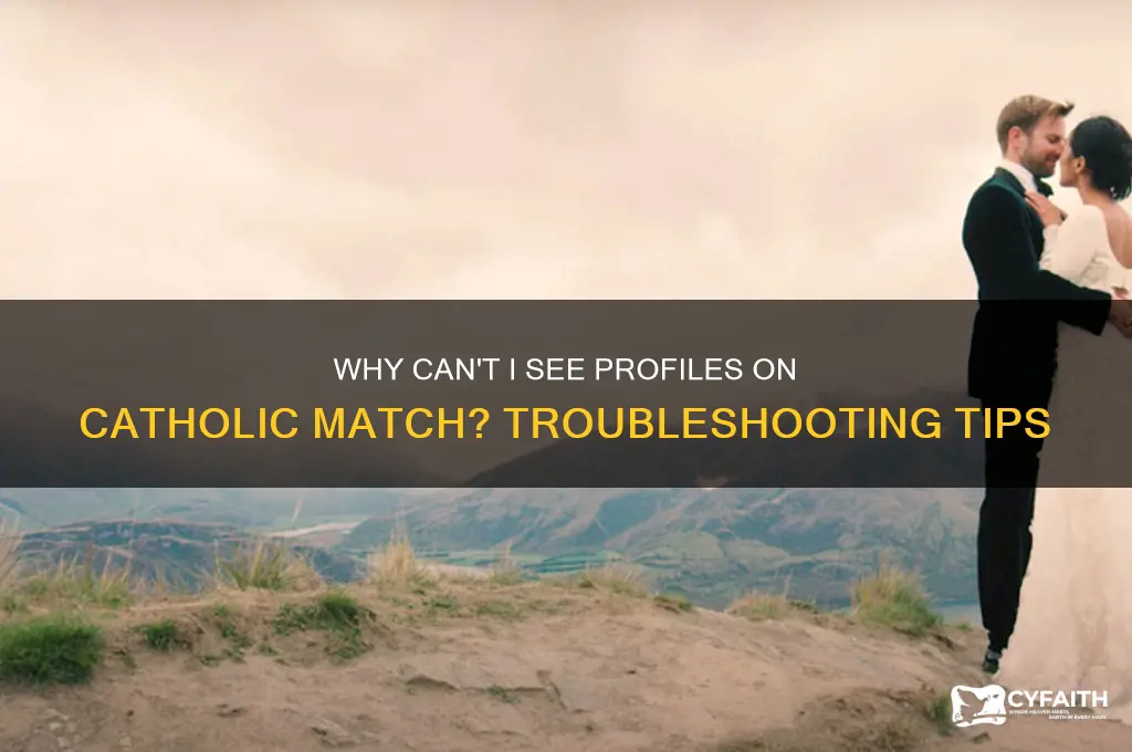 why cant see catholic match people
