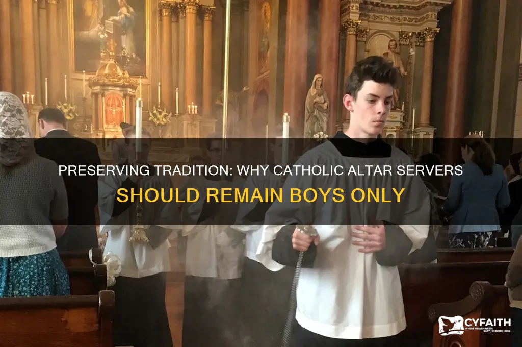 why catholic altar servers should be just boys not girls