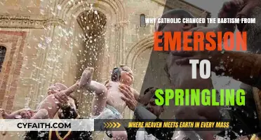 Why Catholics Shifted from Immersion to Sprinkling in Baptism