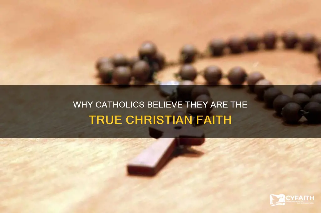 why catholic consider themself is the true chirstian
