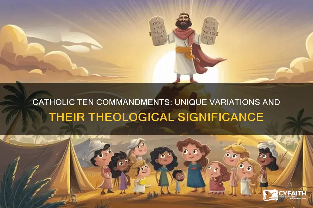 why catholic list of ten commandments is differnt