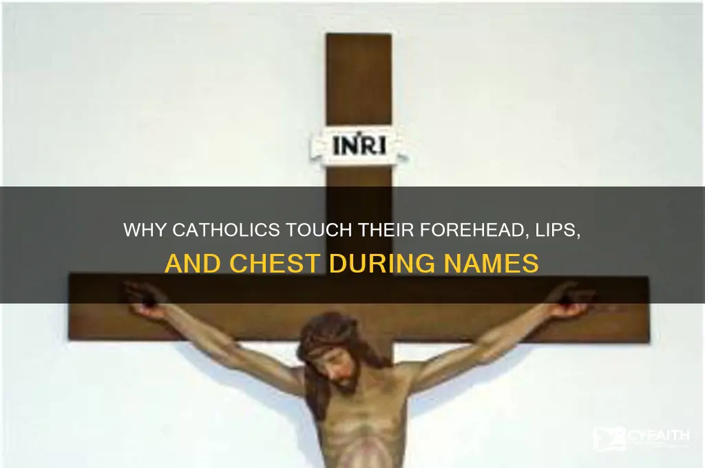 why catholic touch their face when names
