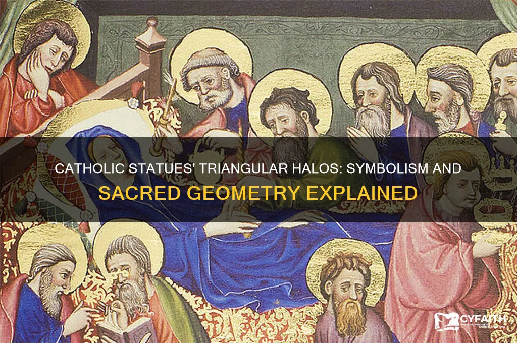 why catholics statues have triangles on head