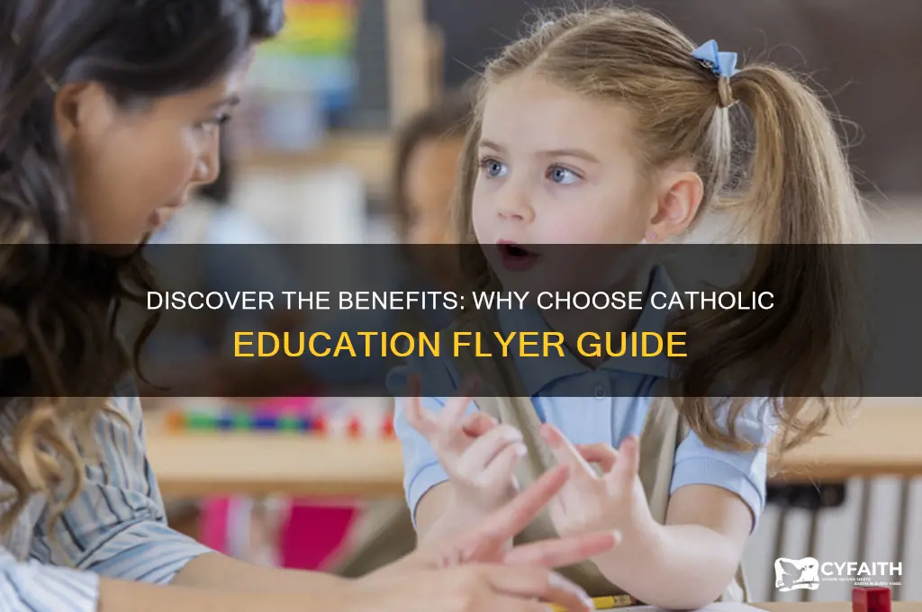 why choose catholic education flyer