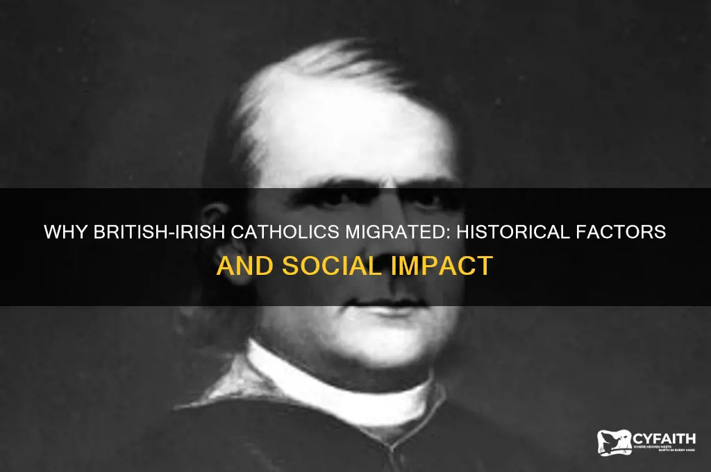 why did british irish catholics