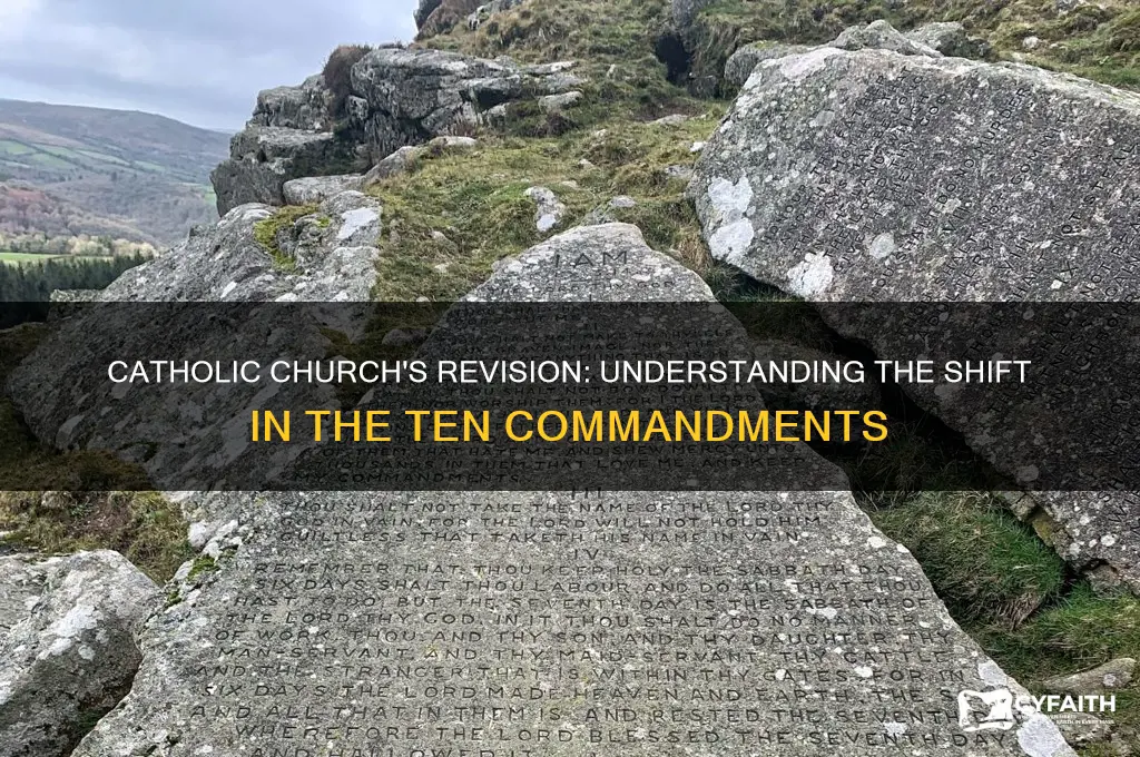 why did catholic change the 10 commandments