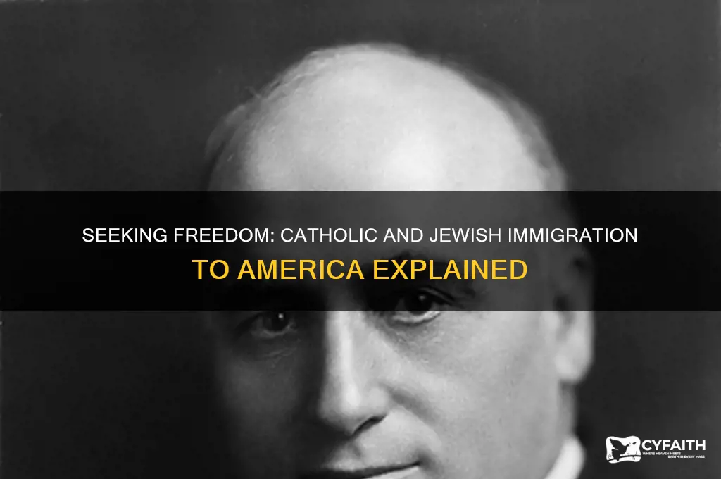 why did catholics and jews immigrate to the united states