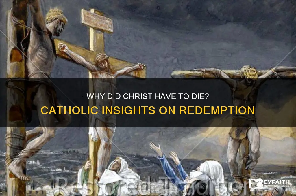 why did christ have to die catholic