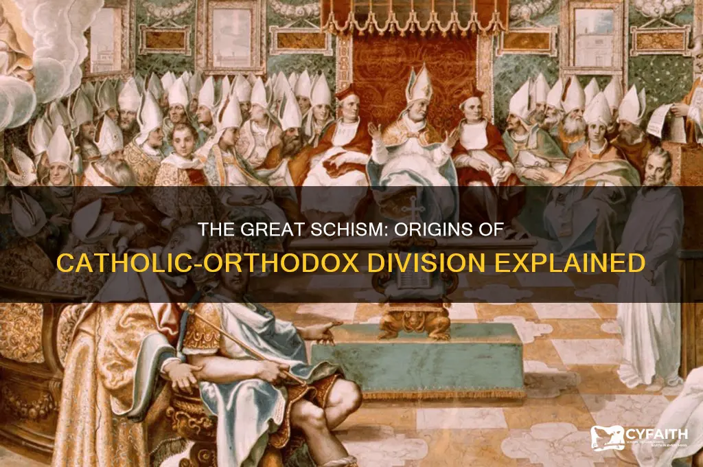 why did christianity split into roman catholic and eastern orthodox
