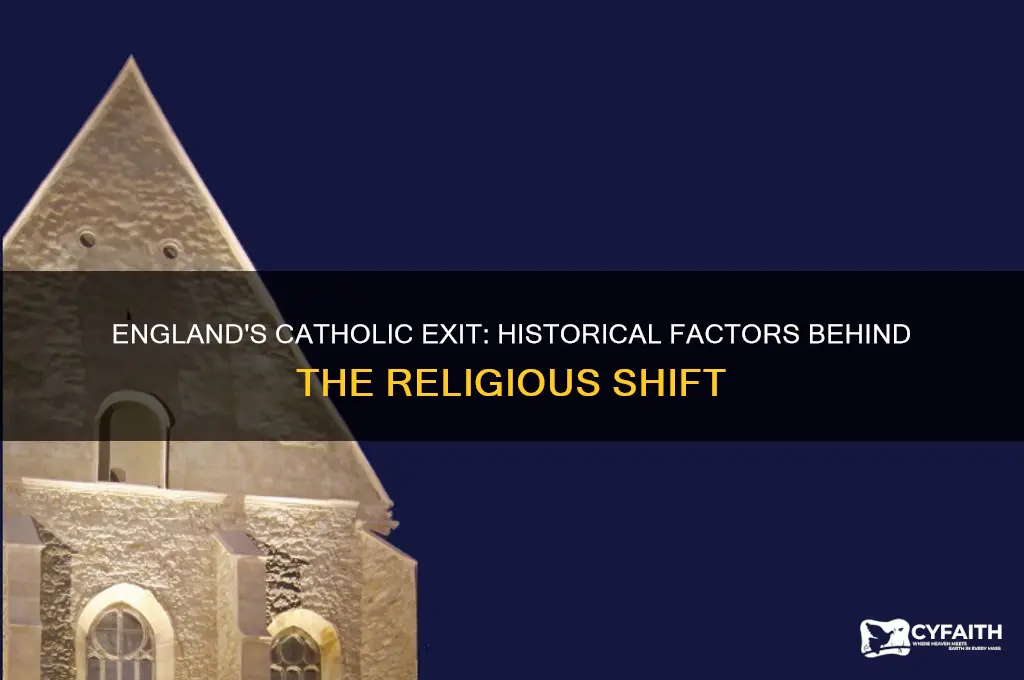 why did england stop being catholic