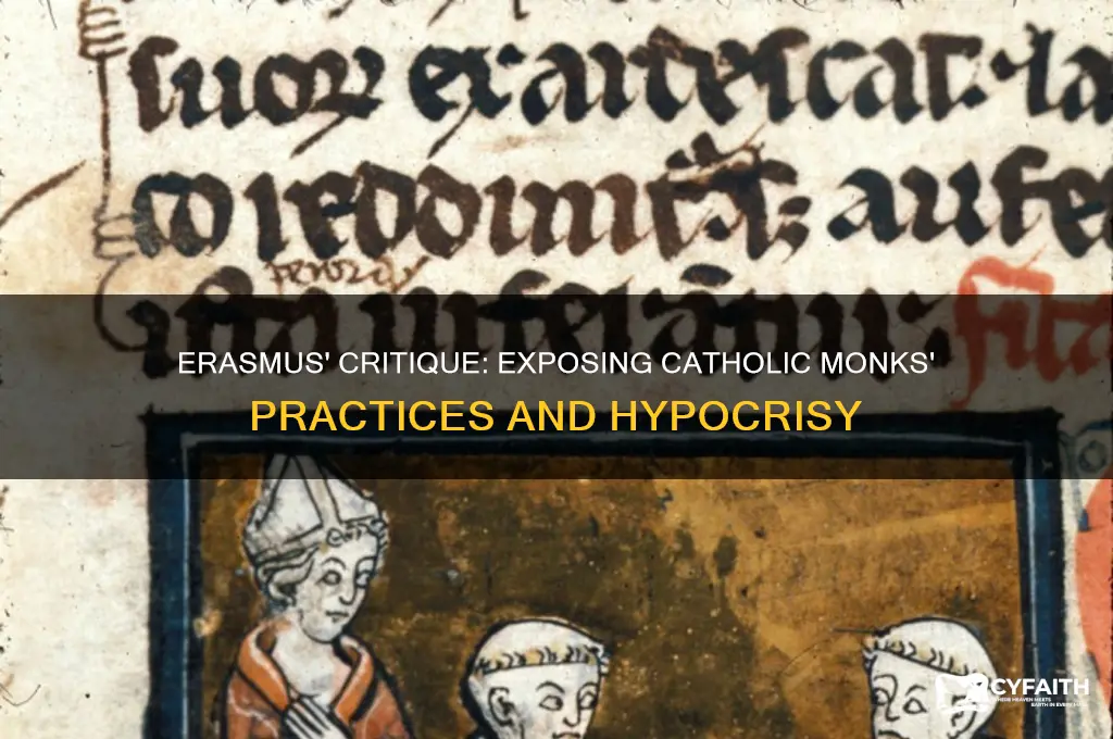 why did erasmus criticize the catholic monks