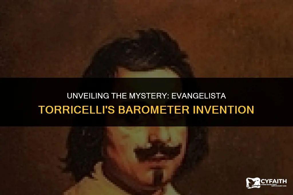 why did evangelista torricelli invent the barometer