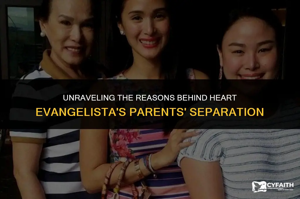 why did heart evangelista parents separated