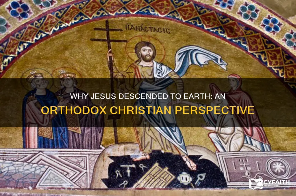 why did jesus come down to earth orthodox