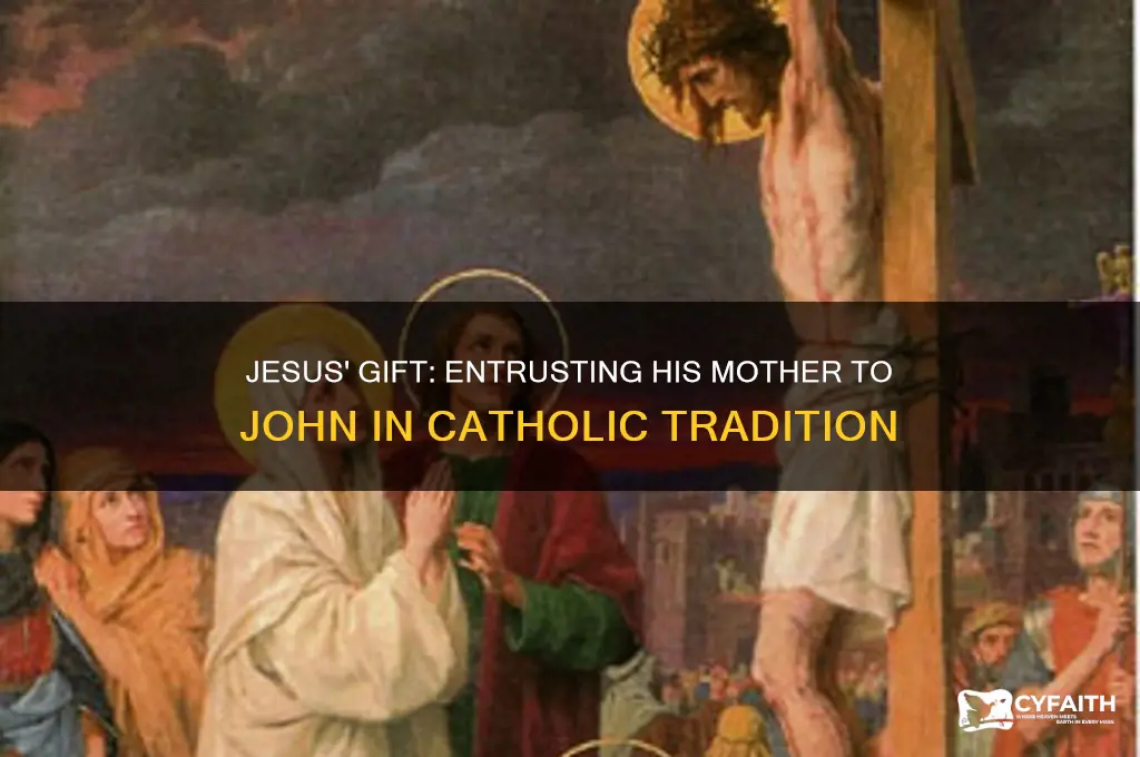 why did jesus give his mother to john catholic