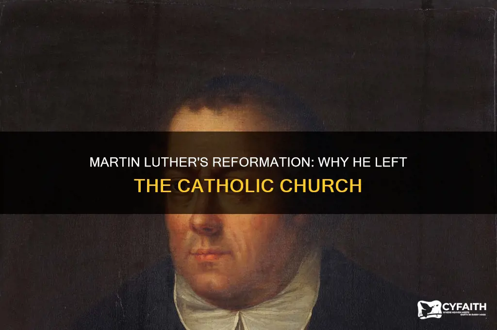 why did martin luther break away from catholic