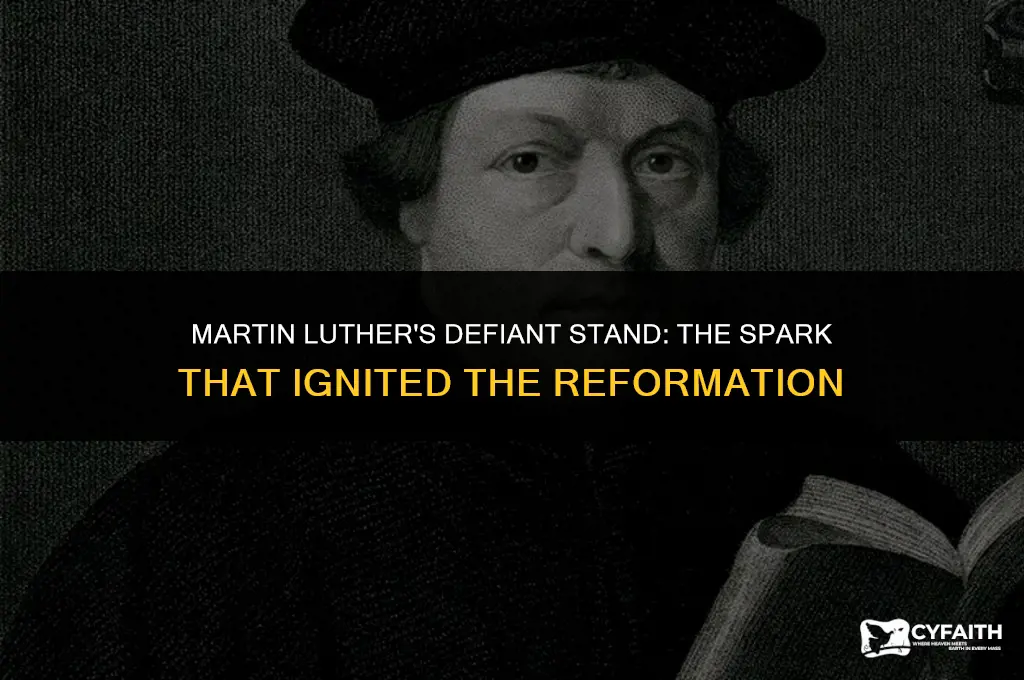 why did martin luthers actions spark the refrmation