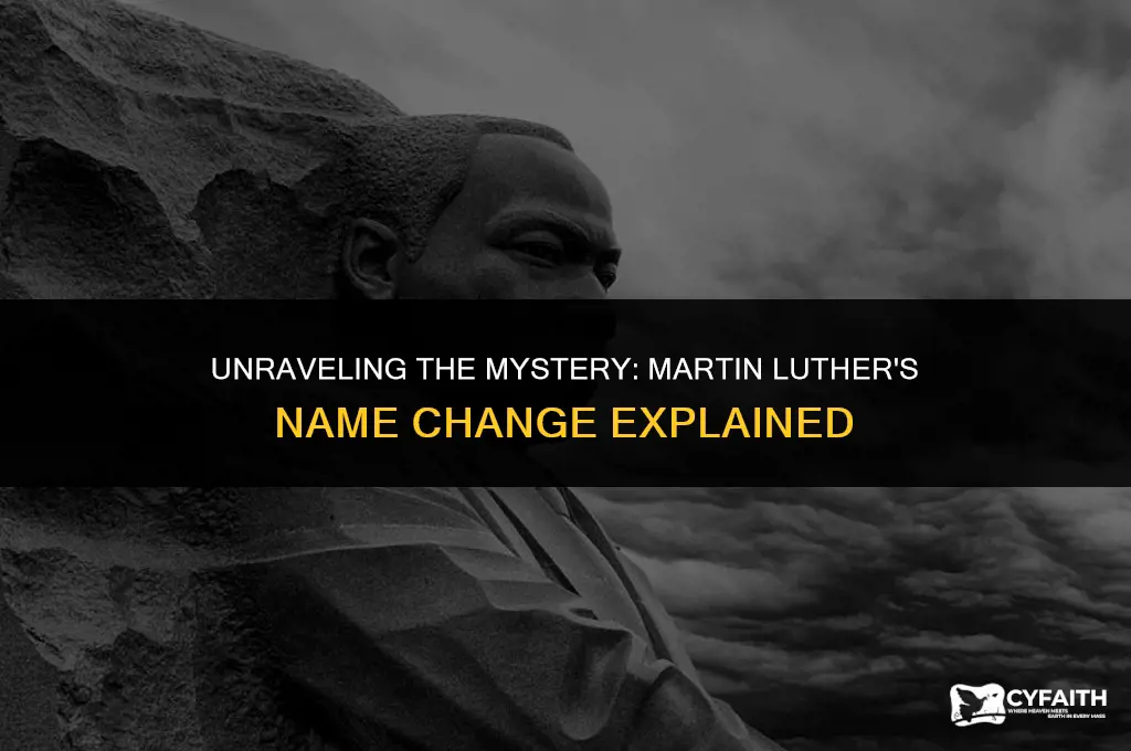 why did martin luthers name change