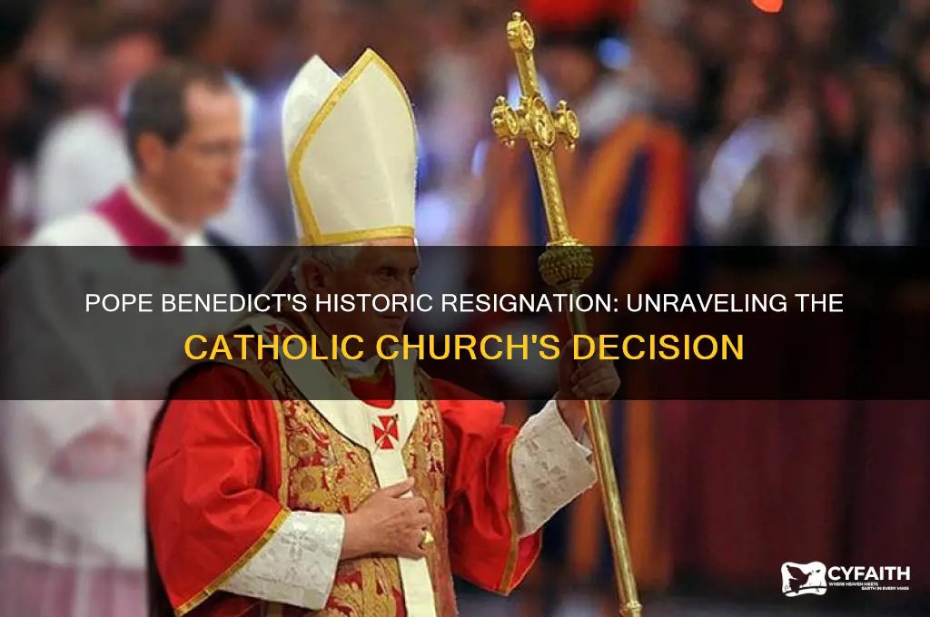 why did pope benedict retire catholic answers