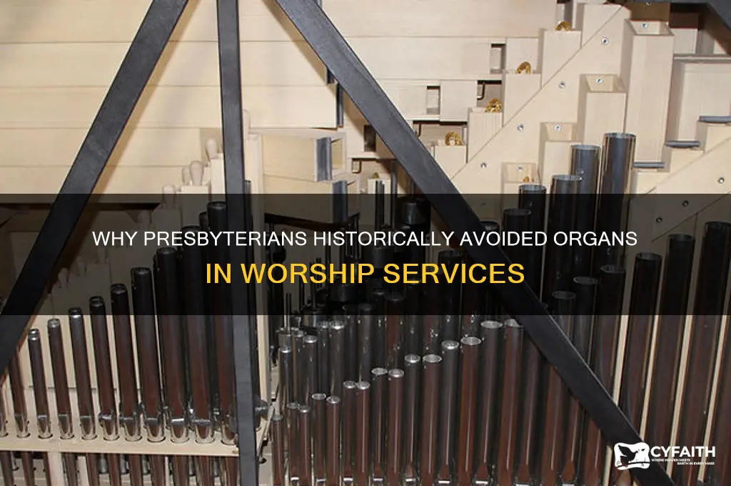 why did presbyterian not use organs