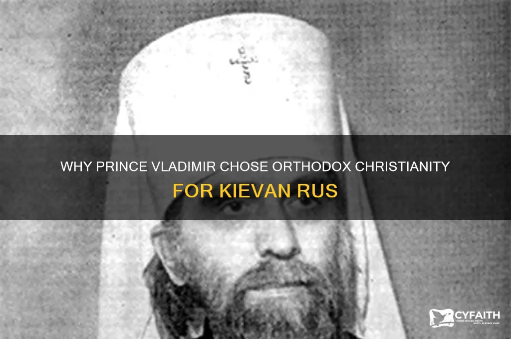 why did prince vladimir convert to orthodox