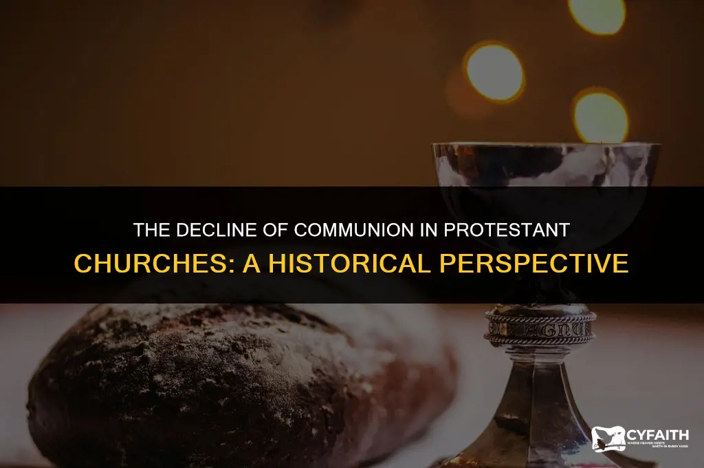 why did protestant churches stop practicing communion