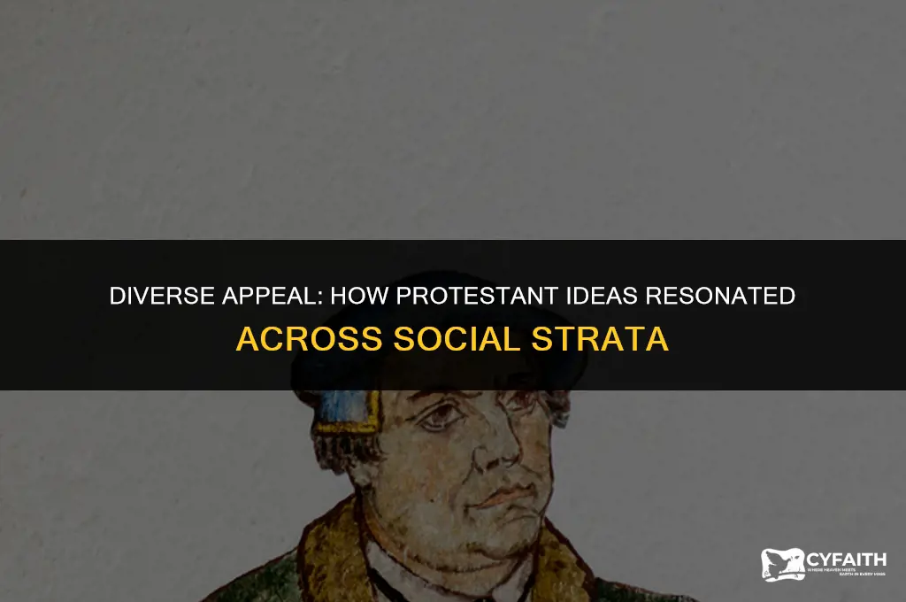 why did protestant ideas appeal to different social groups