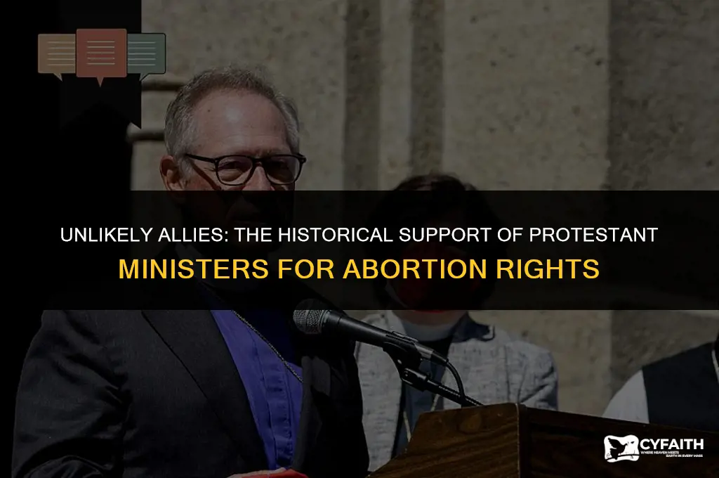 why did protestant ministers support abortion