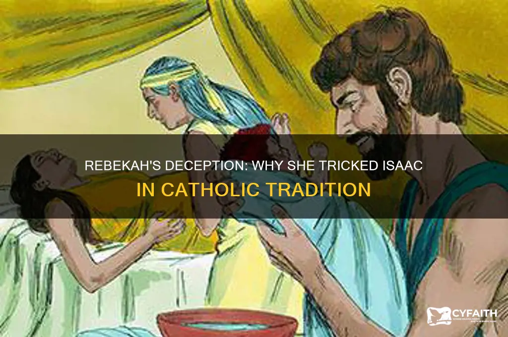 why did rebekah trick isaac catholic