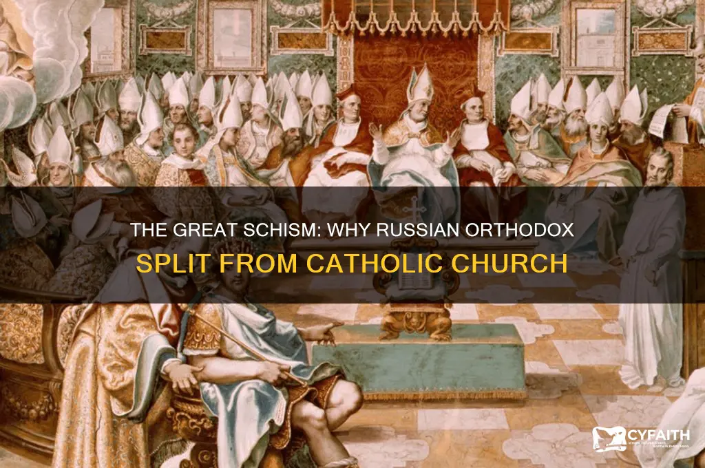 why did russian orthodox split from catholic church