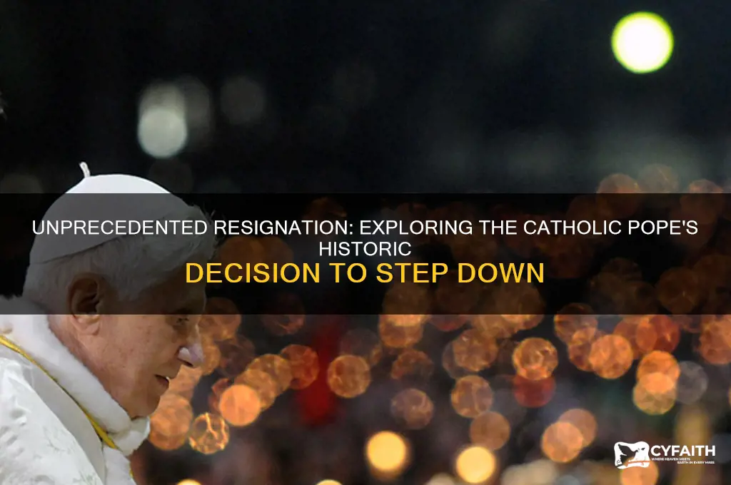 why did the catholic pope resign