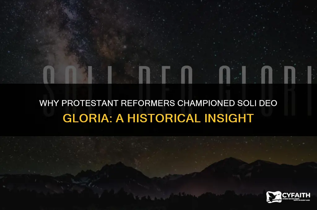 why did the protestant reformers support soli deo gloria