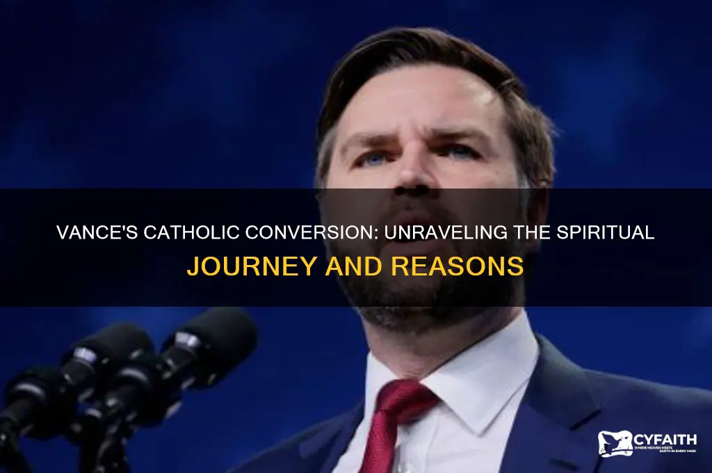 why did vance convert to catholic
