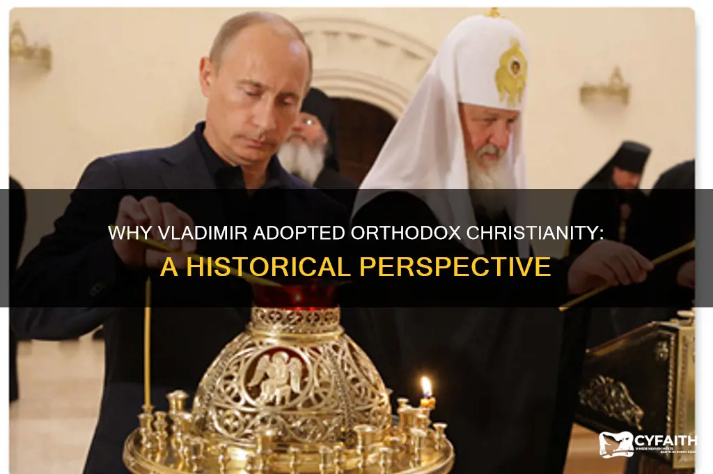 why did vladimir choose orthodox christianity