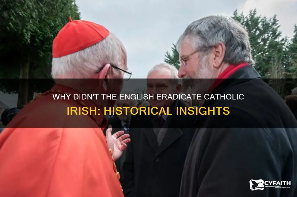 why didnt the english kill all the catholic irish