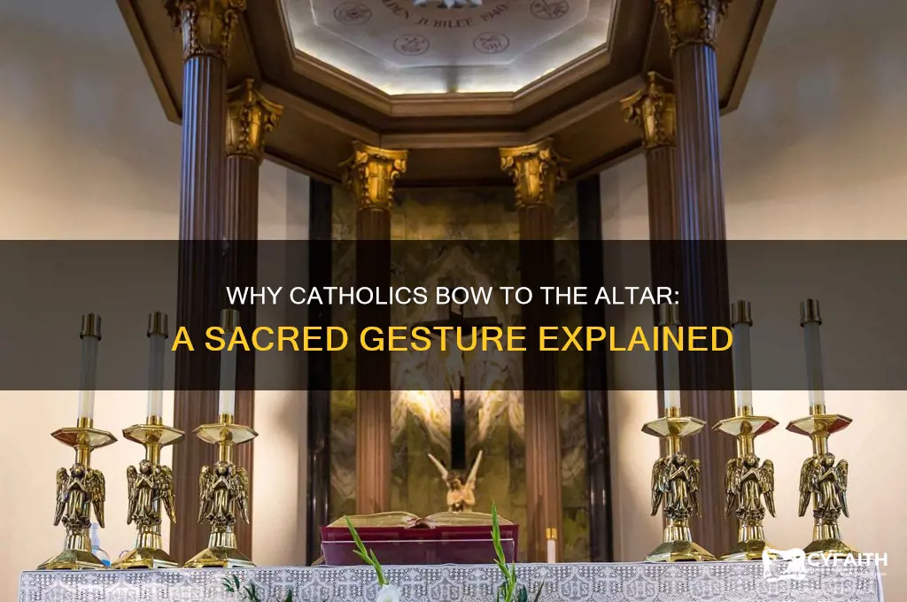 why do catholic bow to the altar