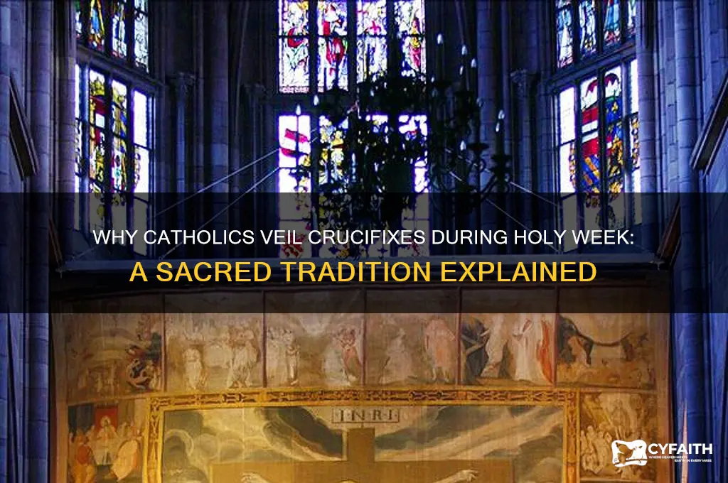 why do catholic cover crucifix during holy week