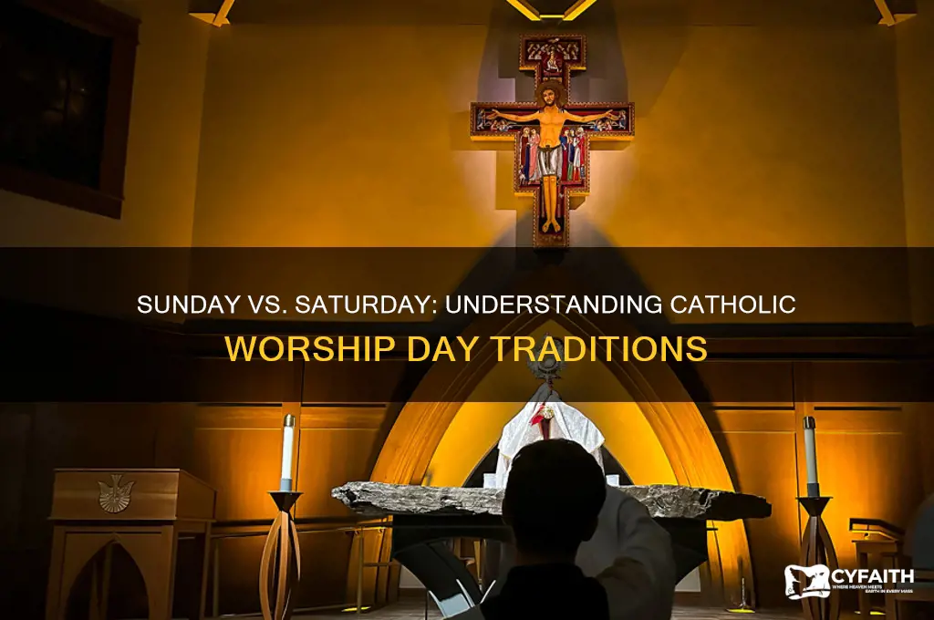 why do catholic worship on sunday instead of saturday