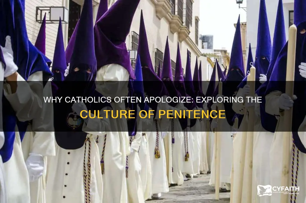 why do catholics apologize for everything