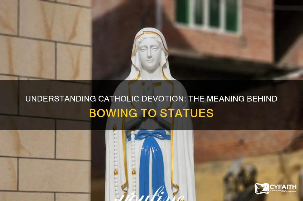 why do catholics bow down to statues